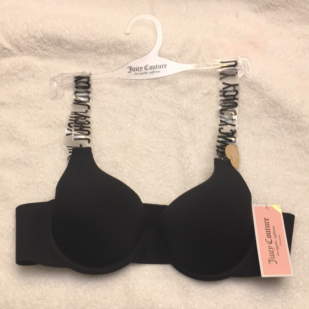 Juicy Couture Black Push-up Demi Bra